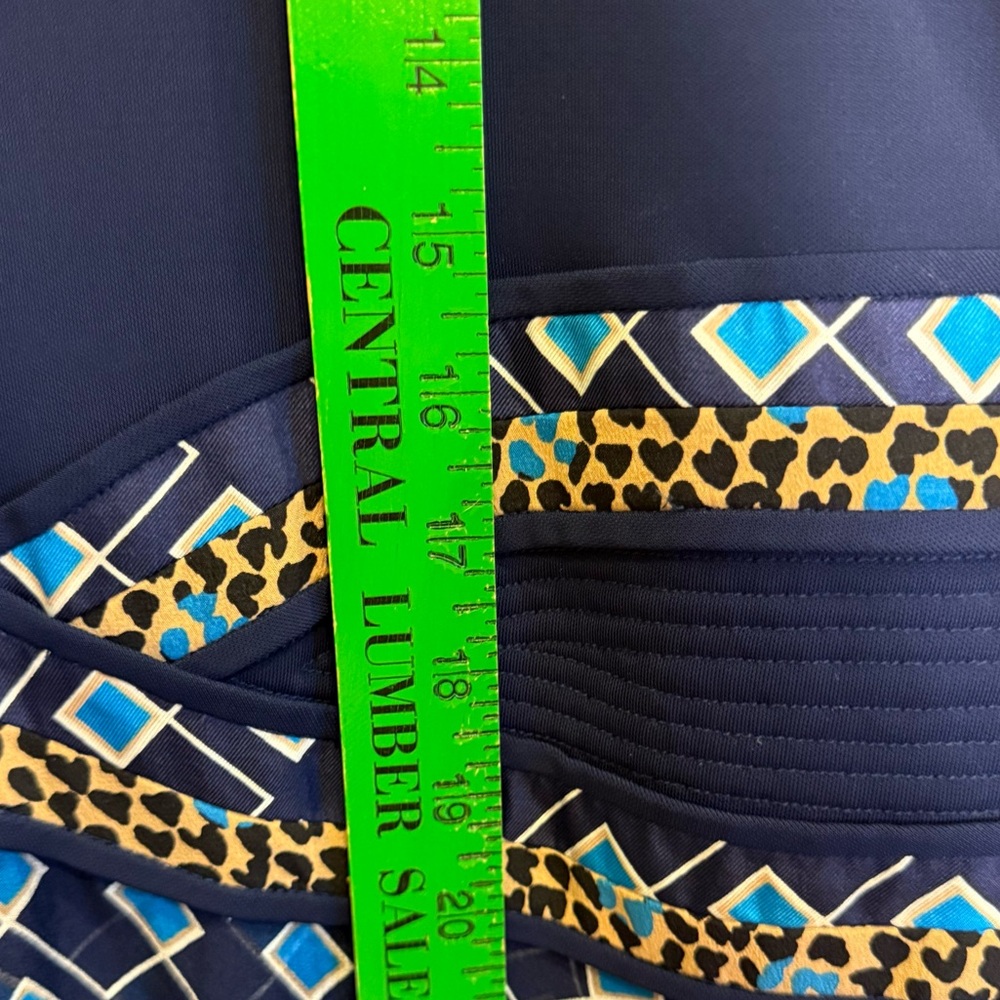 Diane Von Furstenberg Rosalie Midnight Viscose and Silk Pleated Midi Dress sz 14 - Picture 16 of 16